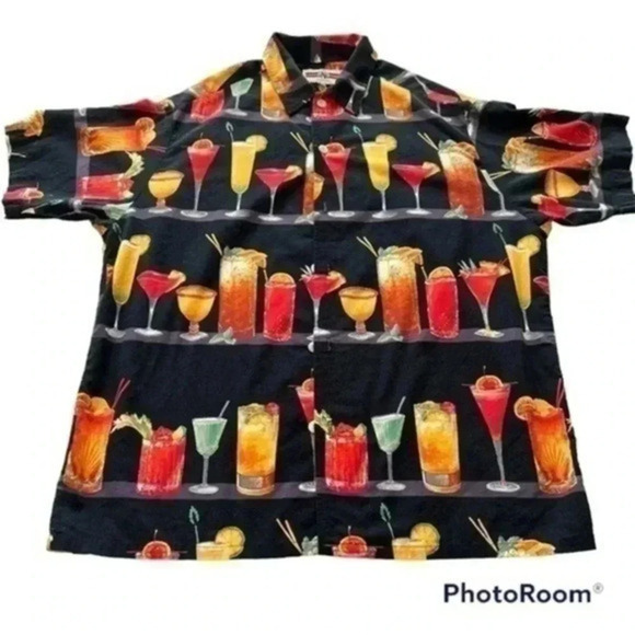 Spot Original Other - Spot Original Mens Cocktails Liquor Hawaiian Shirt size Large